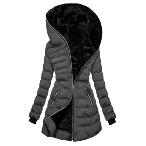 Warme, stilvolle Winterjacke von Wanterink mit Kapuze und Reißverschlusstaschen