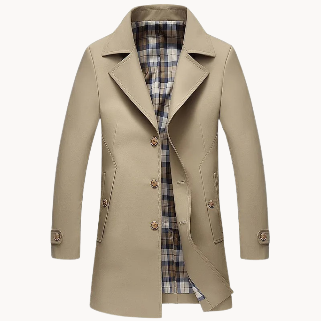 Stilzeits | nachhaltiger winddichter Herren-Trenchcoat mit Design