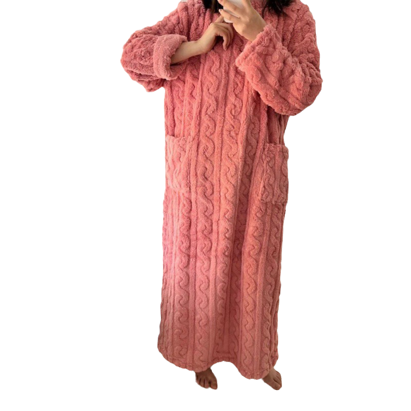 Stilzeits | Winter korallen Samt-Homewear