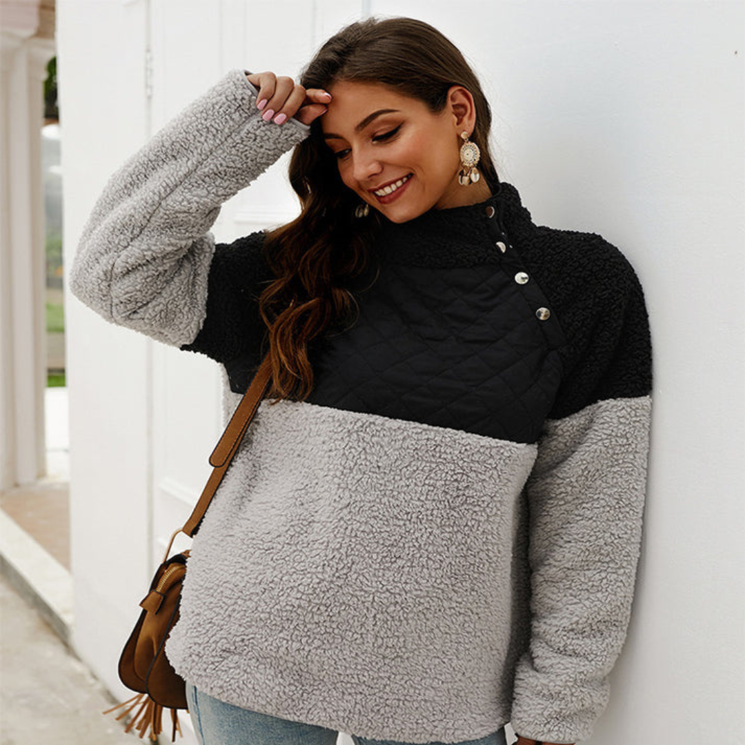 Stilzeits | Sweatshirt mit Hohem Kragen für Frauen