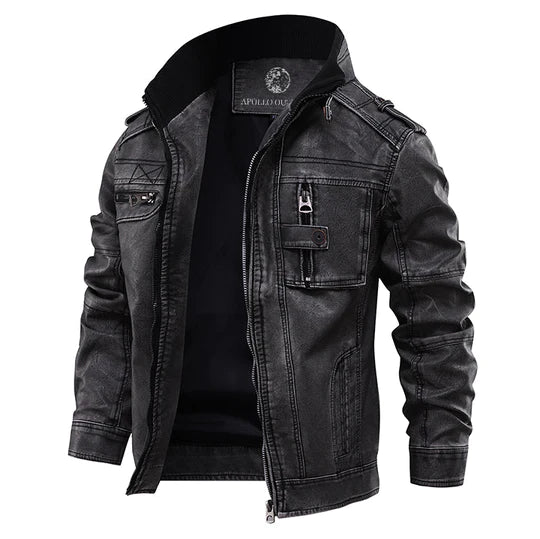 Stilzeits | Lederjacke Herren schwarz
