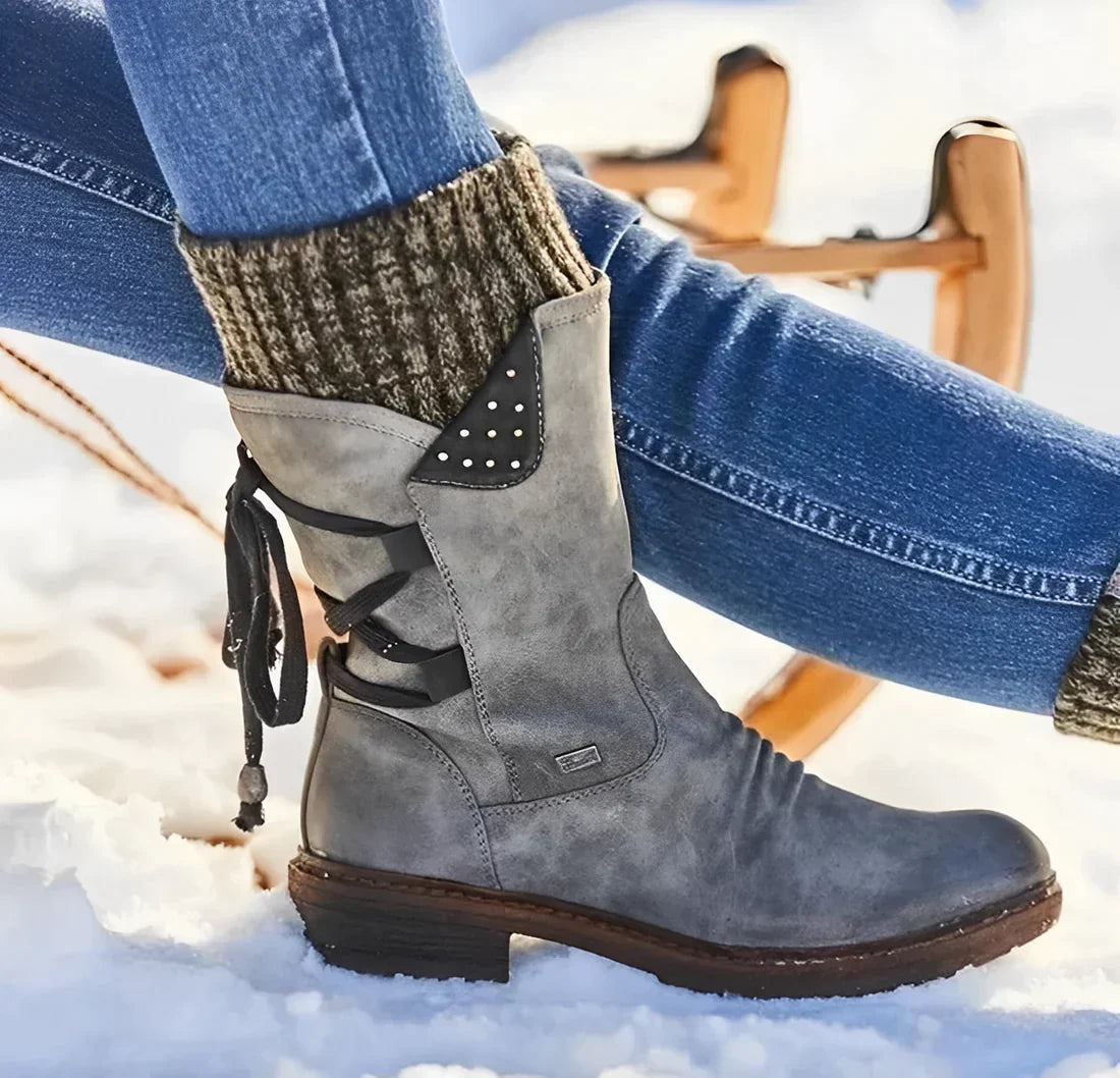 Stilzeits | Damen Winter Orthopädische Unterstützung Wolle Warme Stiefel