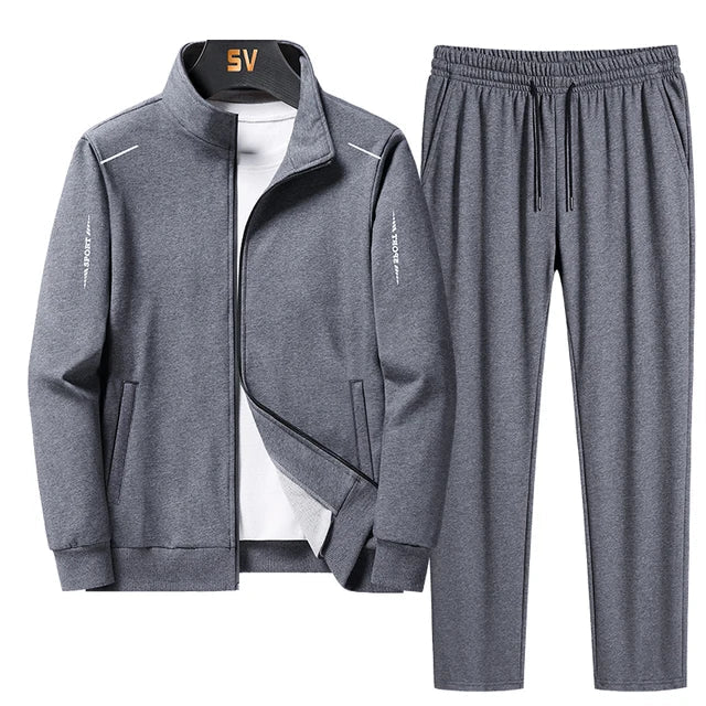 Herren Trainingsanzug-Set - Jacke mit Reißverschluss und Kordelzug-Hose