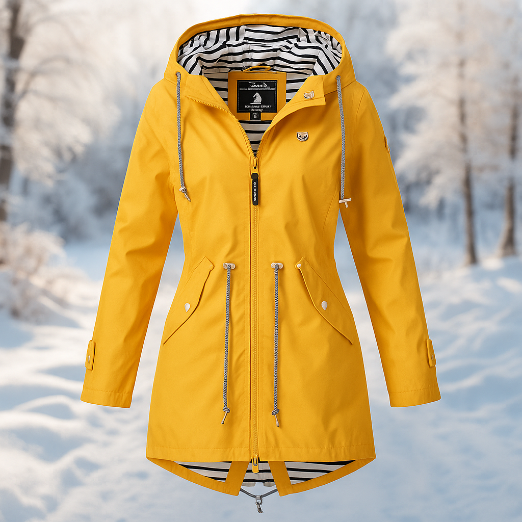 Stilzeits | Wasserabweisende Damenjacke mit verstellbarer Kapuze Nerea