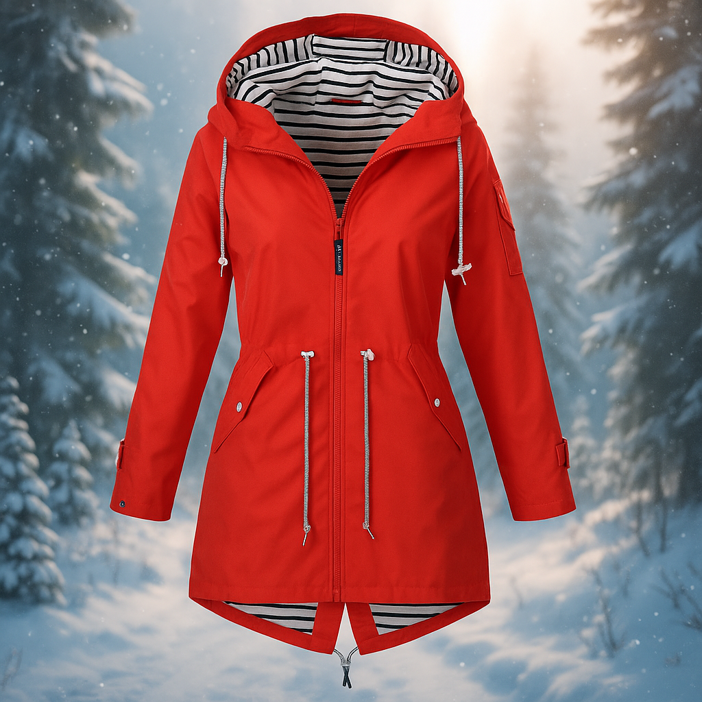Stilzeits | Wasserabweisende Damenjacke mit verstellbarer Kapuze Nerea