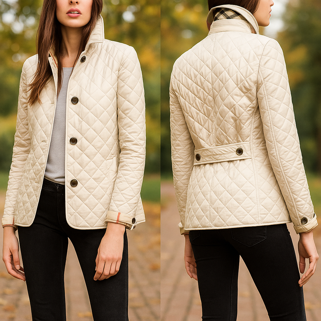 Stilzeits | Leichte Steppjacke für Frauen mit Knöpfen auf der Vorderseite Milika