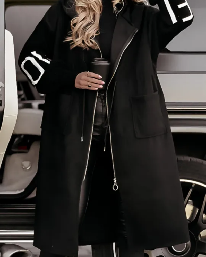 Stilzeits | Freizeit-Hoodie mit Gestrickten Ärmeln