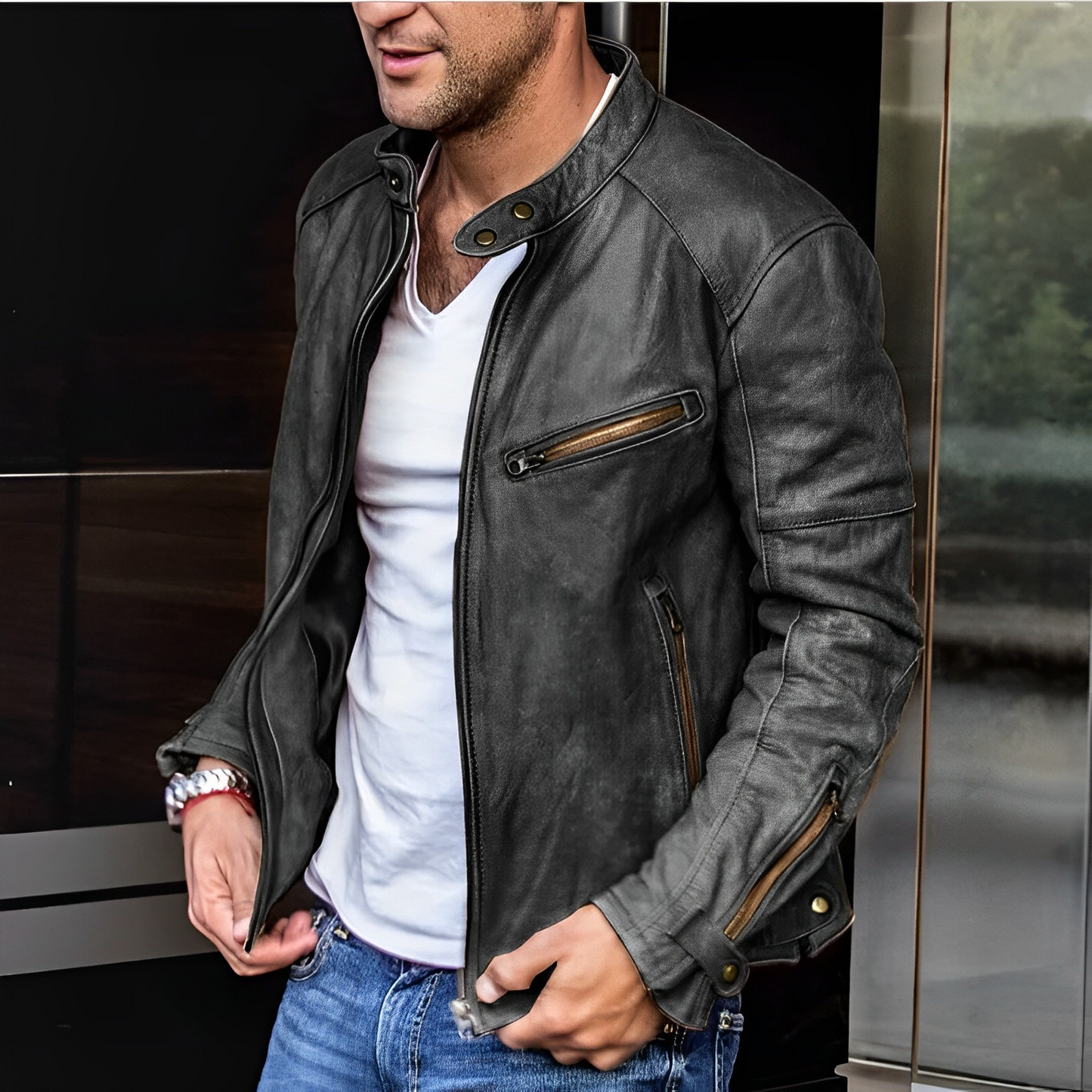 Trevor: Robust Leather Jacket