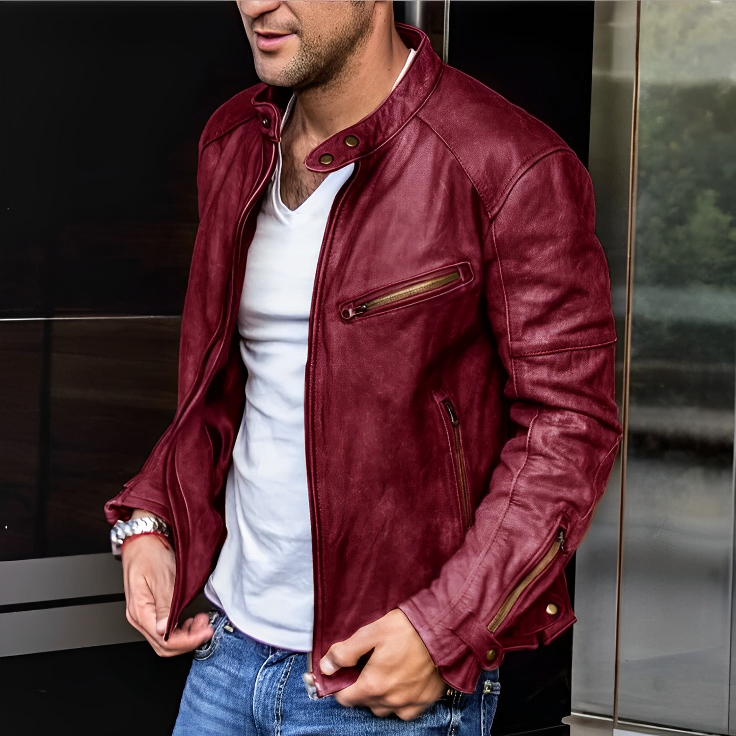 Stilzeits | Elegante Lederjacke für Herren