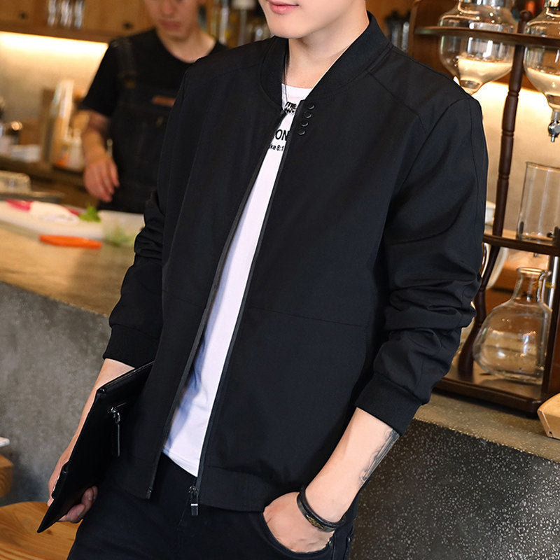 Herren Freizeitjacke mit Druckknopfverschluss und seitlichen Eingrifftaschen Stilzeits