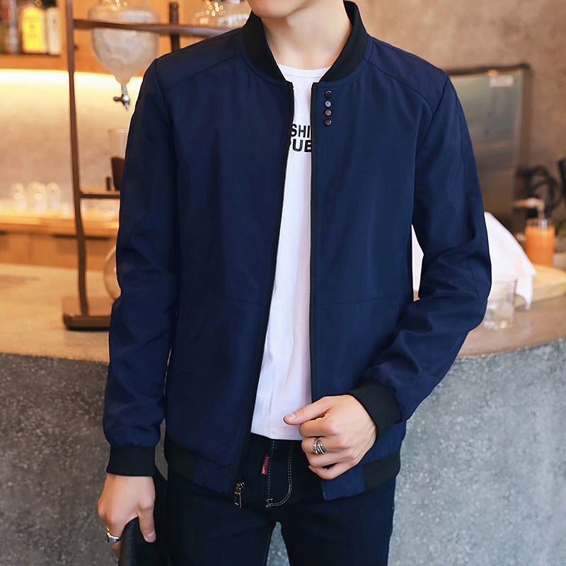 Herren Freizeitjacke mit Druckknopfverschluss und seitlichen Eingrifftaschen Stilzeits