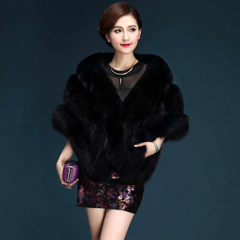 Damen Elegante Kunstpelz-Stola mit voluminösem Schnitt Stilzeits