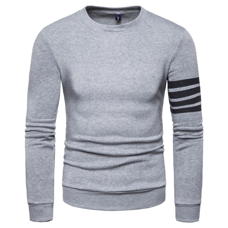 Herren modischer Sweatshirt mit sportlichem Streifen-Design Stilzeits