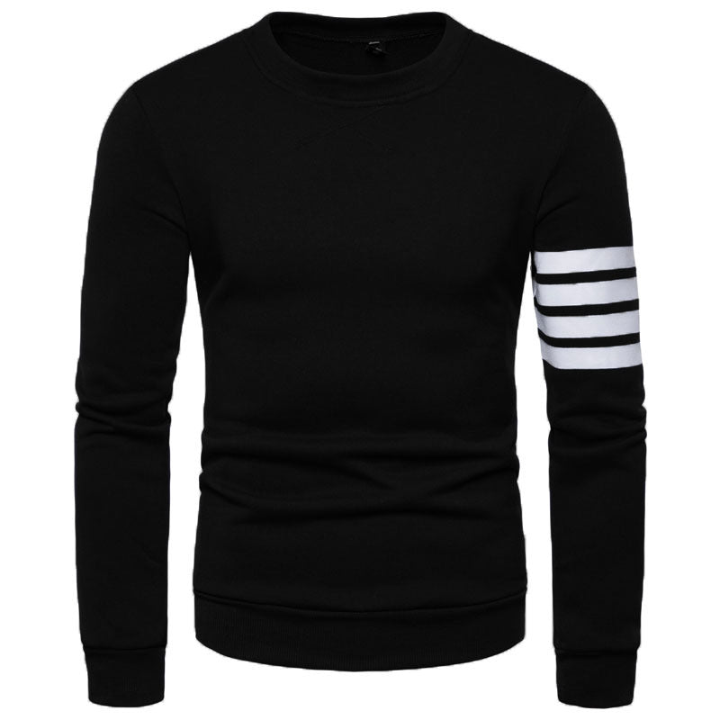 Herren modischer Sweatshirt mit sportlichem Streifen-Design Stilzeits