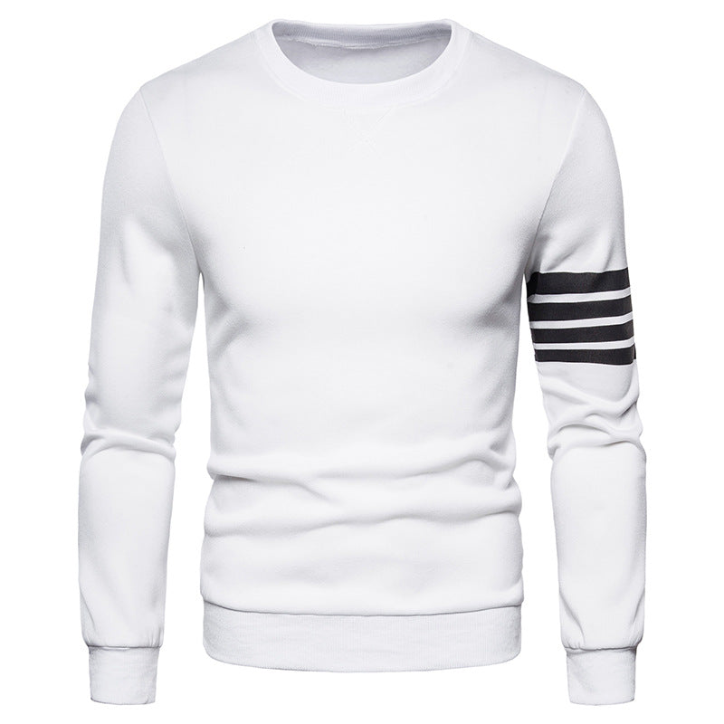 Herren modischer Sweatshirt mit sportlichem Streifen-Design Stilzeits