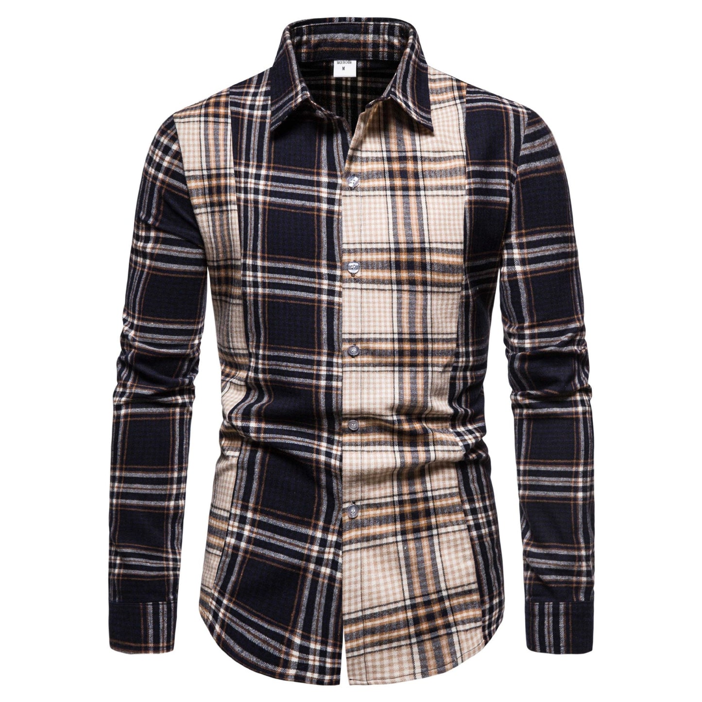 Herren Langarmhemd im modernen Karomuster Stilzeits