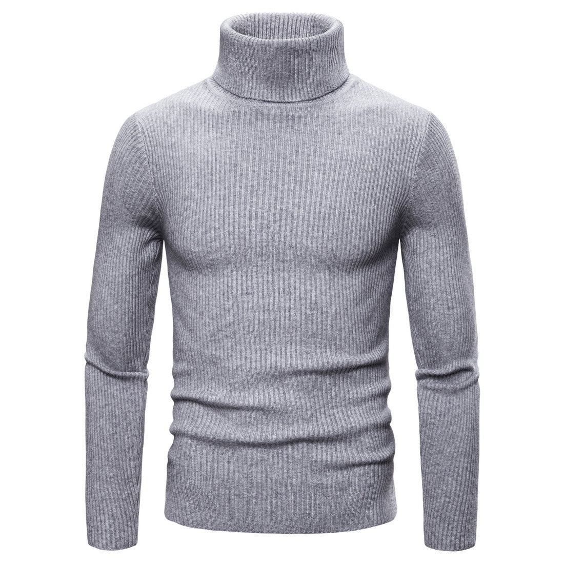 Herren modischer Rollkragenpullover aus hochwertigem Strick Stilzeits