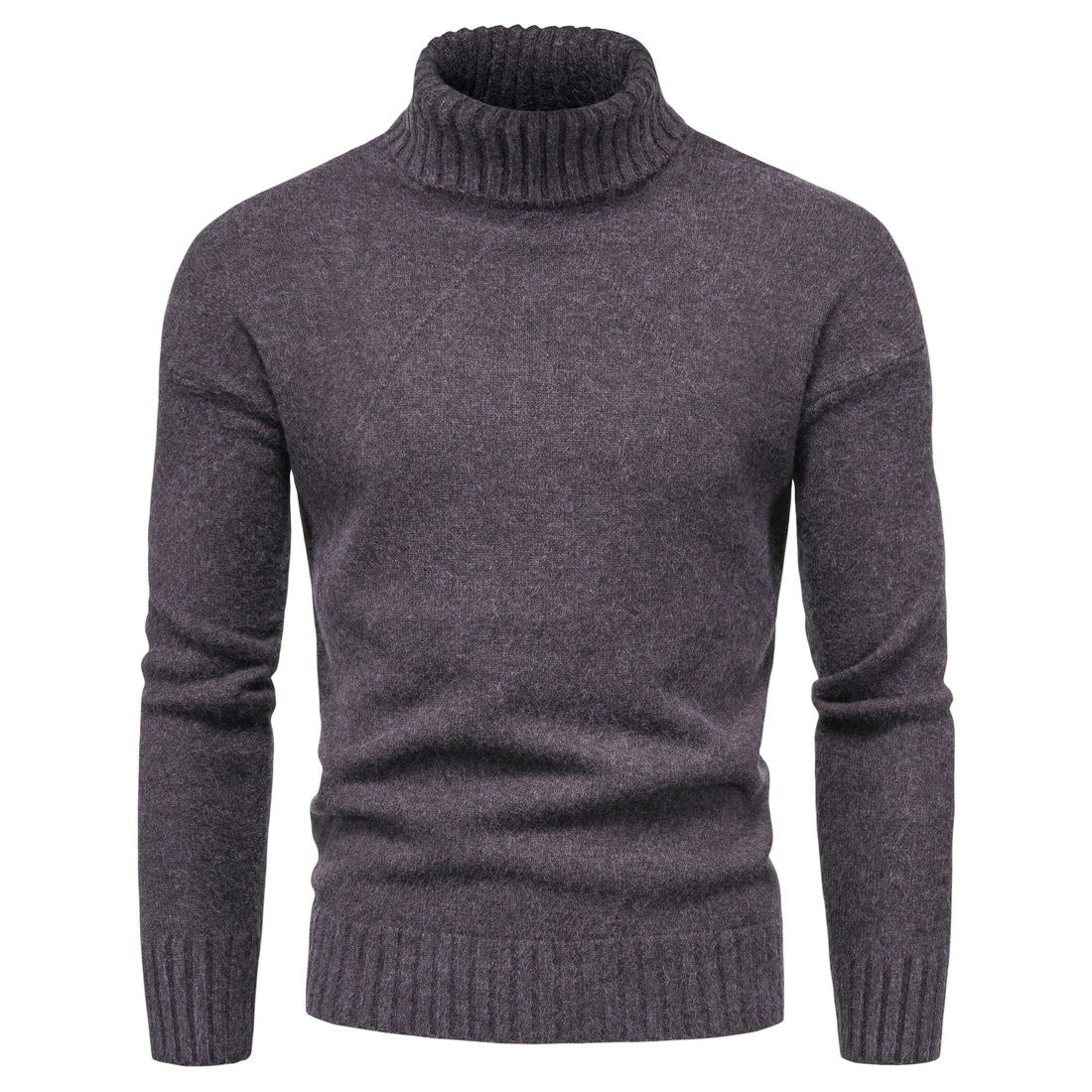 Damen Hochwertiger Rollkragenpullover mit luxuriösem Strickmuster Stilzeits