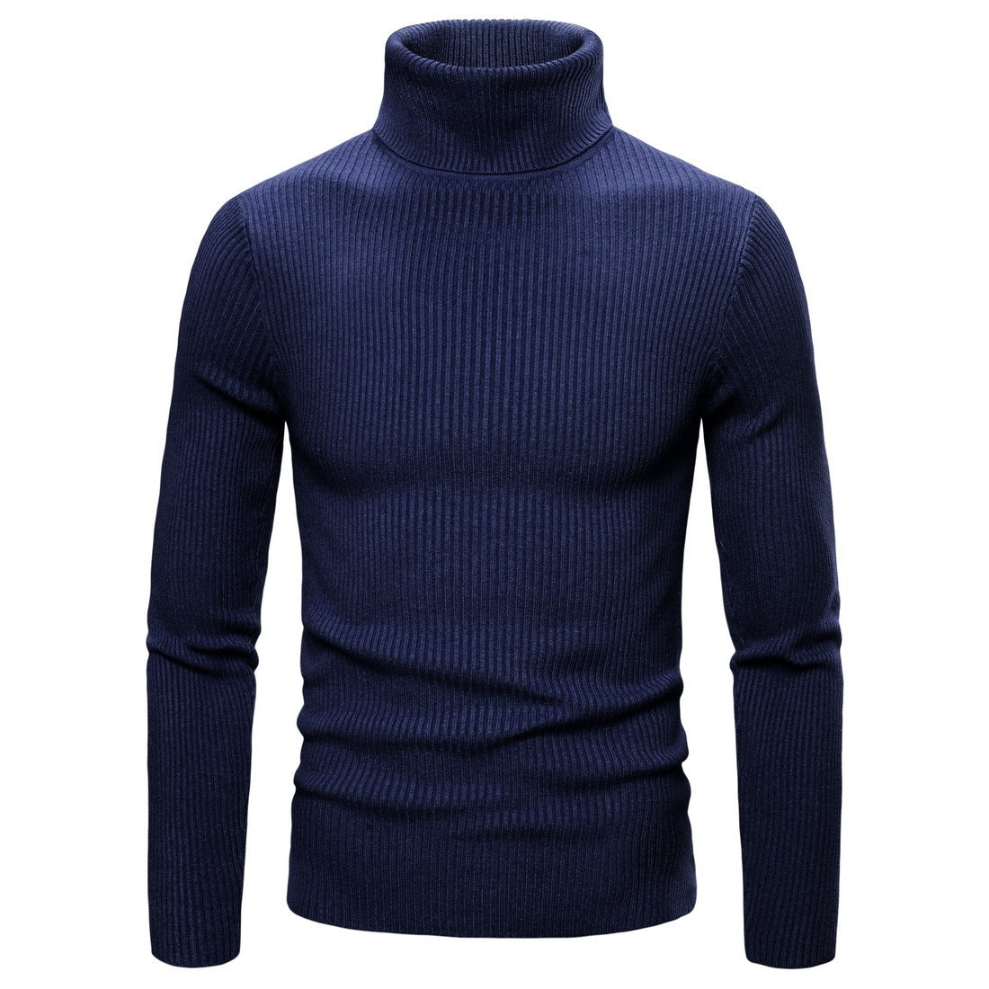 Herren modischer Rollkragenpullover aus hochwertigem Strick Stilzeits