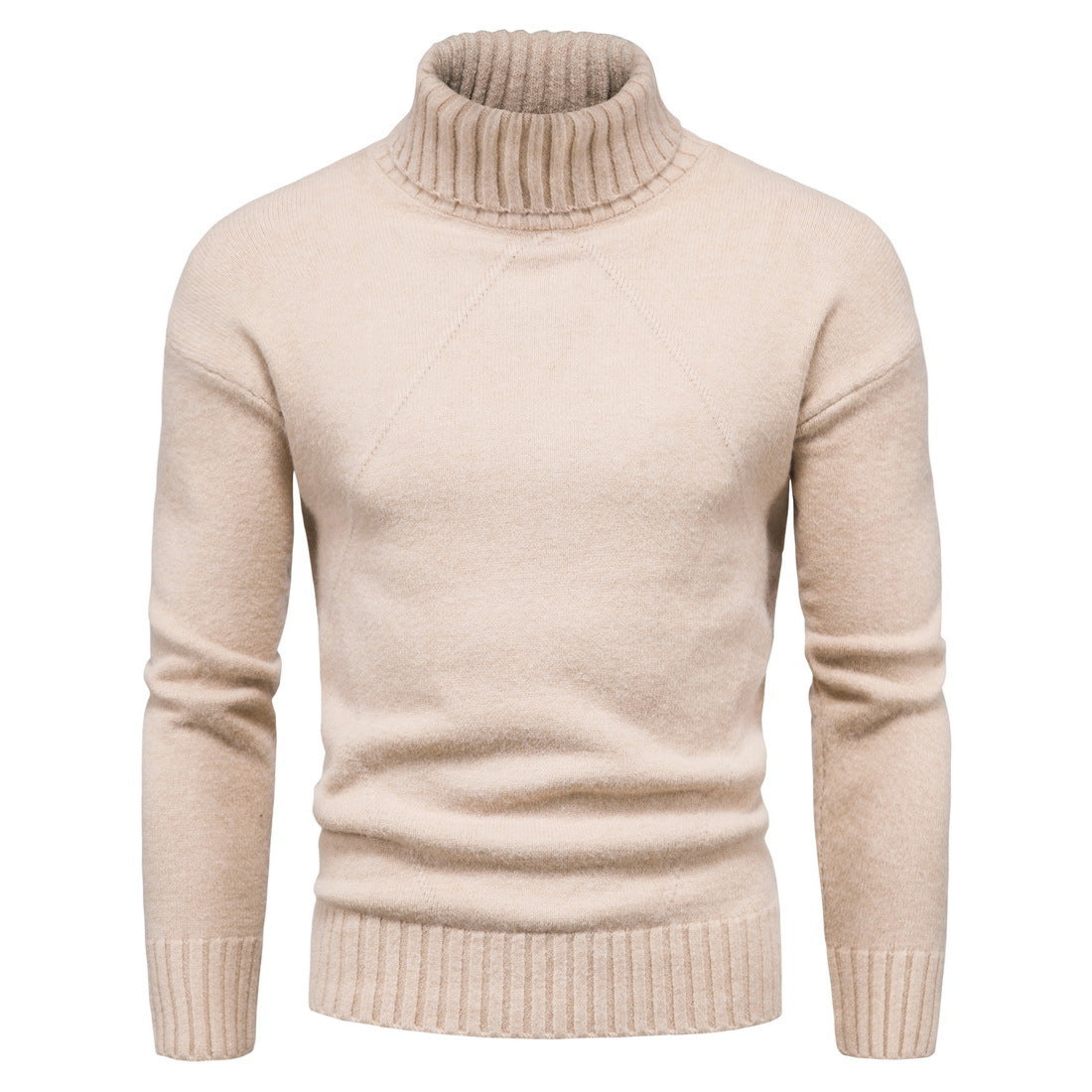 Damen Hochwertiger Rollkragenpullover mit luxuriösem Strickmuster Stilzeits