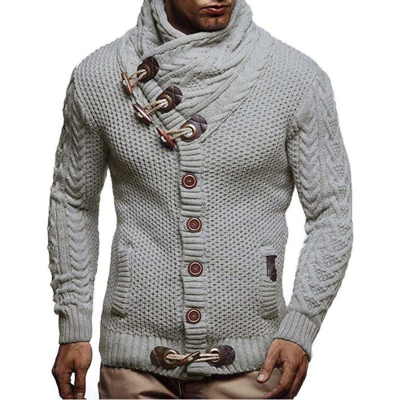 Herren Strickjacke mit asymmetrischem Kragen Stilzeits