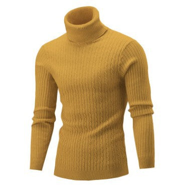 Herren gemütlicher Rollkragenpullover aus feinem Rippstrick Stilzeits