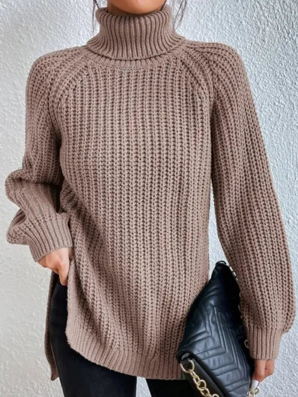 Weicher Strickpullover mit Rollkragen für Damen