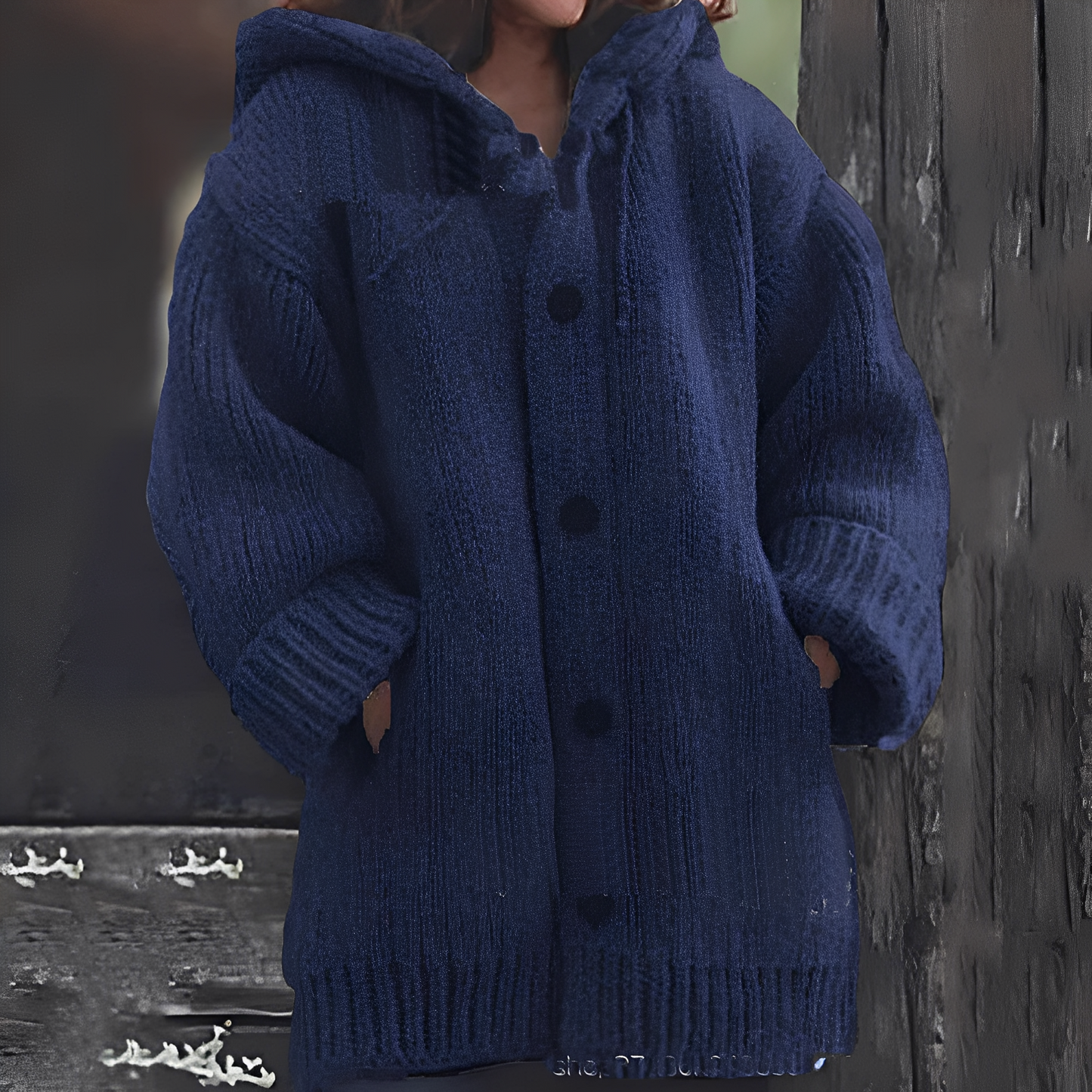 Stilzeits | Bequemer Strickcardigan mit Kapuze für Frauen