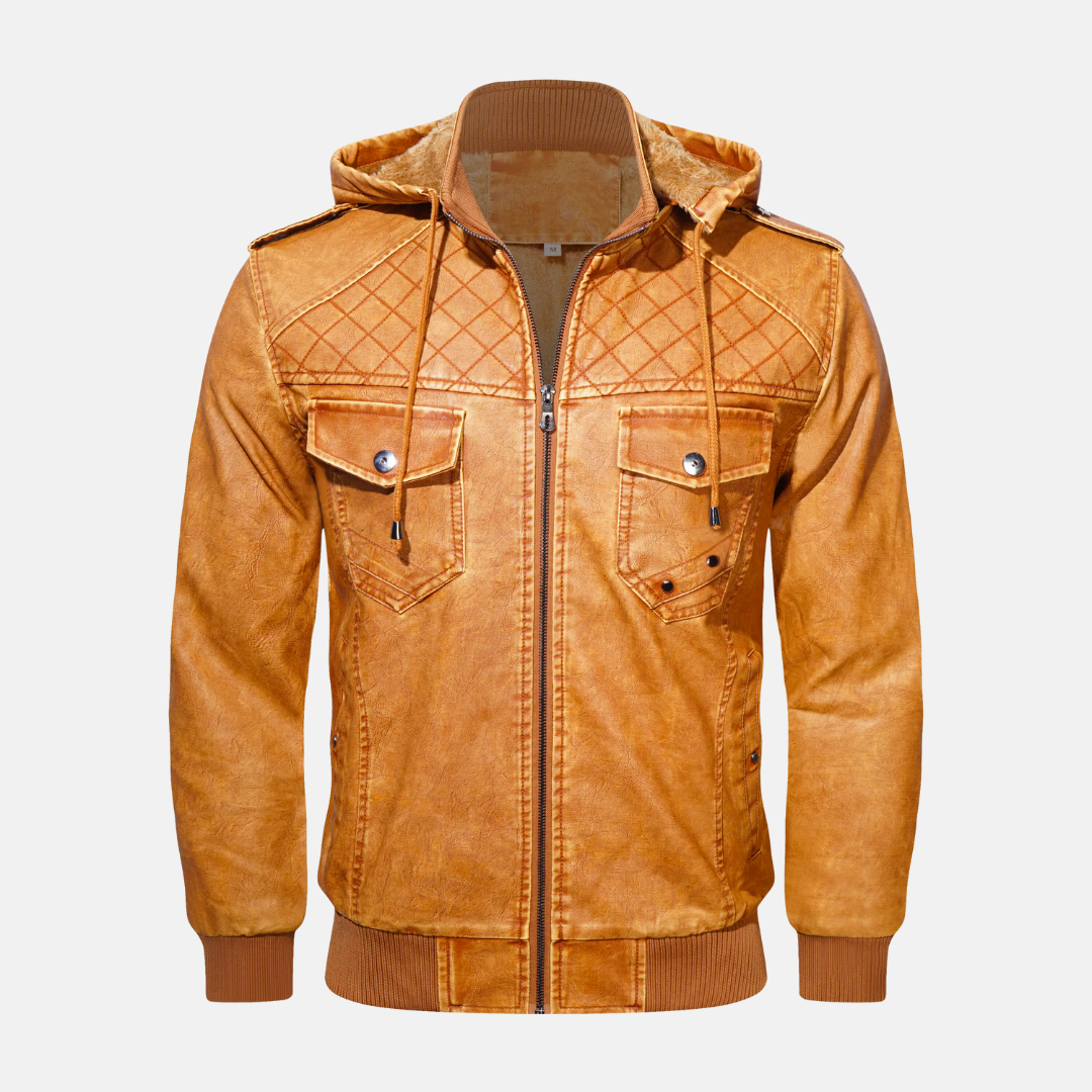 Stilzeits | Hooded Lederjacke