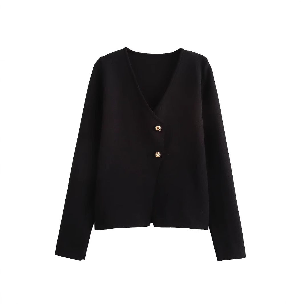 Stilzeits | Einfacher, figurschmeichelnder Strickcardigan für Frauen