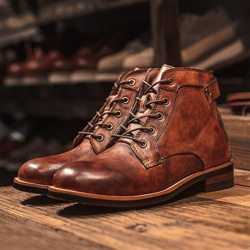 Clyde: Orthopädische Herren-Lederstiefel