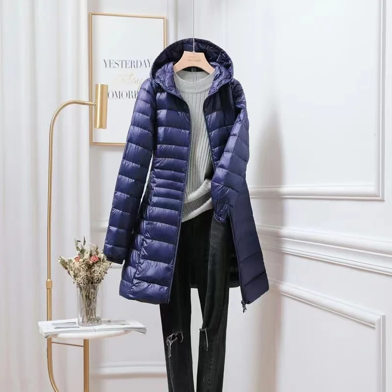 Damen Kapuzen Daunenjacke | Lang