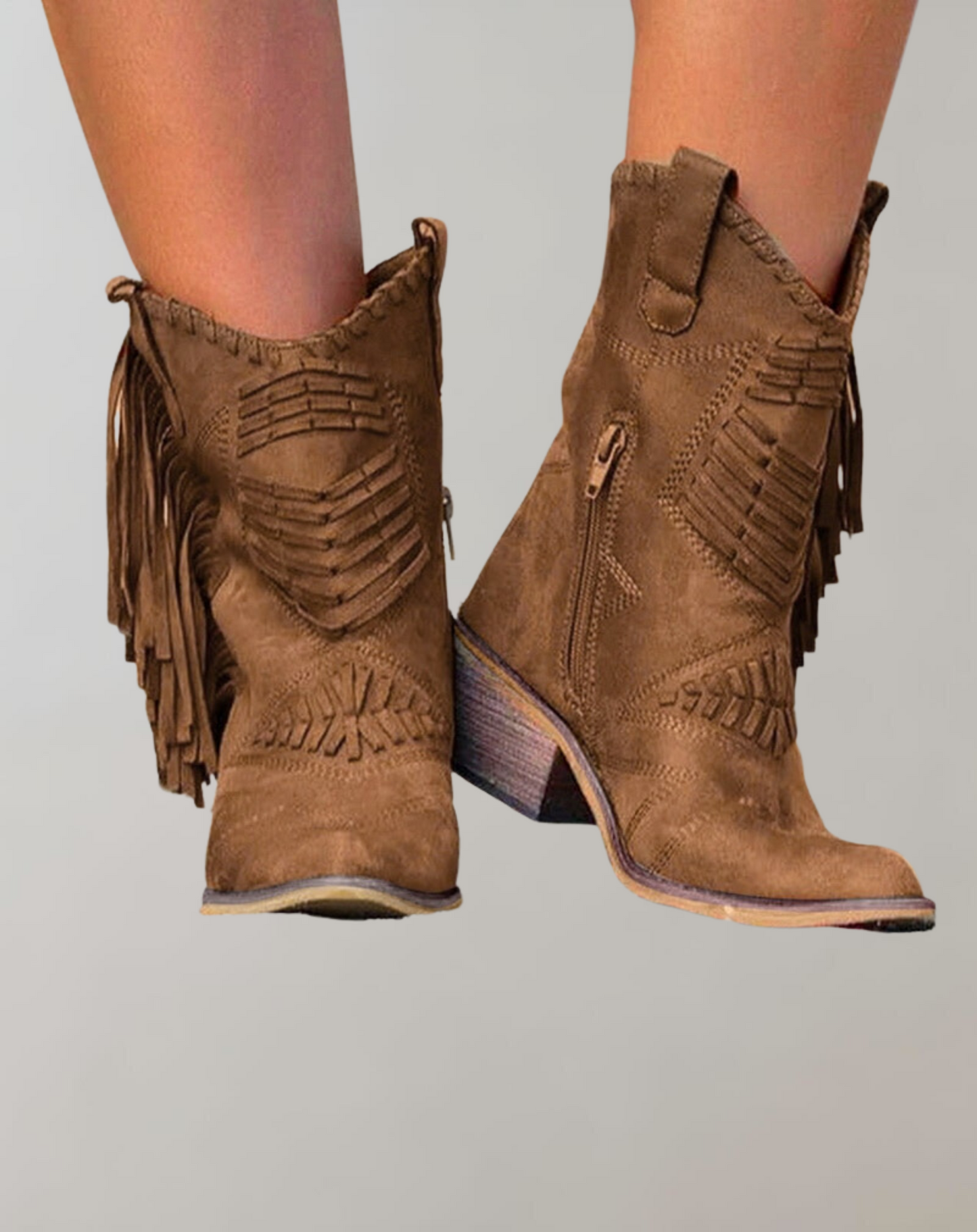Stilzeits | Mid-Tube-Fransenstiefel