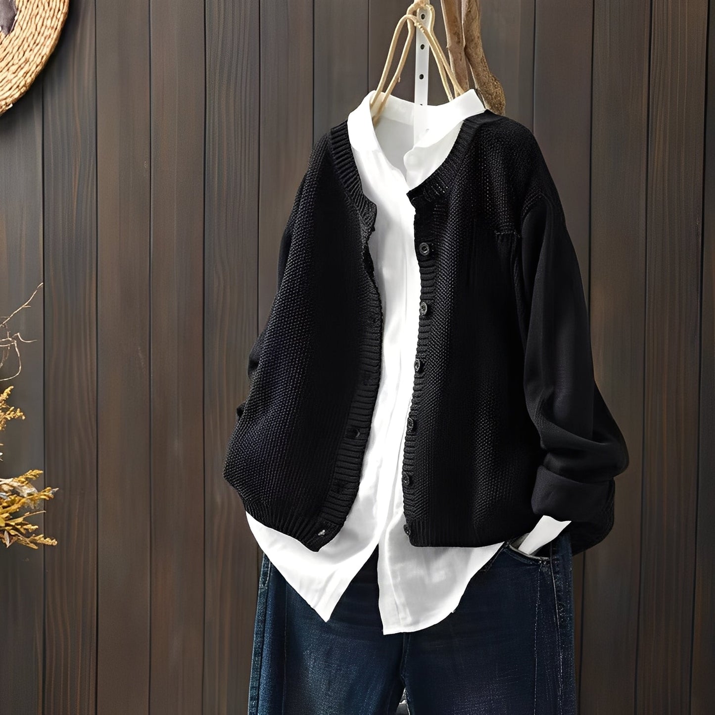 Stilzeits | Klassische, locker sitzende Strickjacke für Frauen