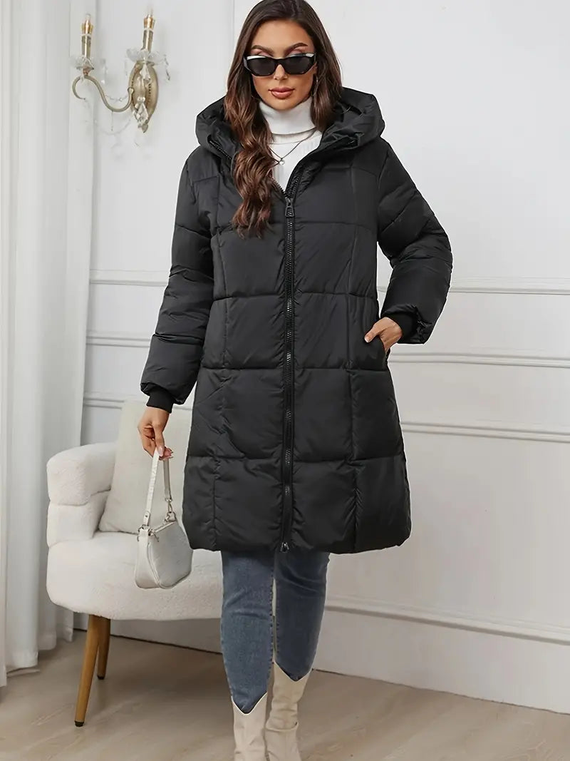 Keyven Winter Luxus-Mantel mit Kapuze