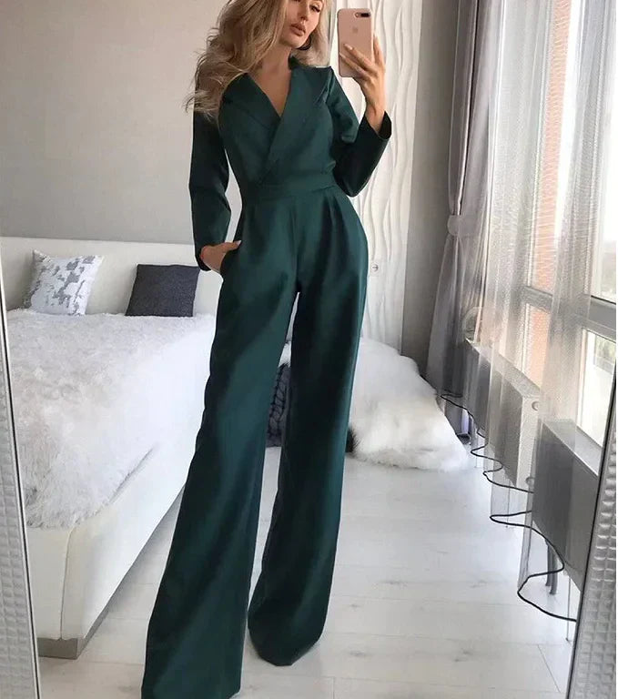 Damen Jumpsuit mit Wickelvorderseite