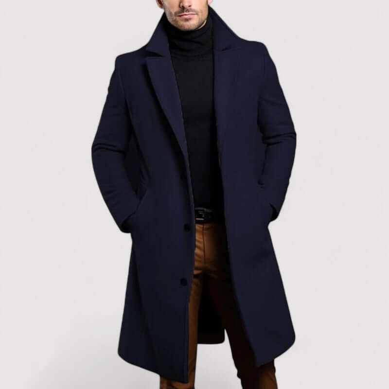 Stilzeits | Herren Langer Winter Wollmantel