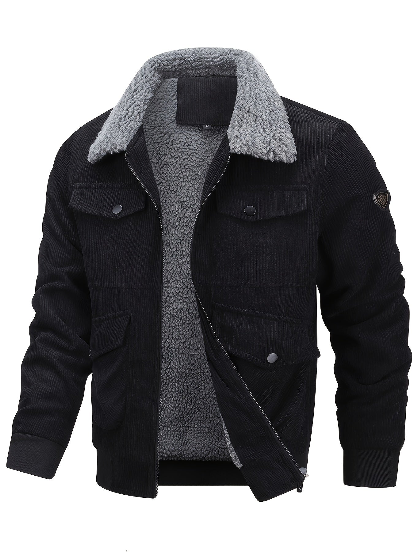 Stilzeits | Warmen Jacke mit Cord und Fleecefutter Cordura und Polyester Robuste und Bequeme