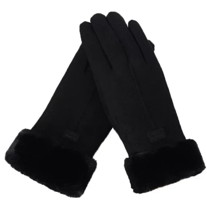 Damen Winterhandschuhe - Weiche Stulpen mit Glatter Oberfläche