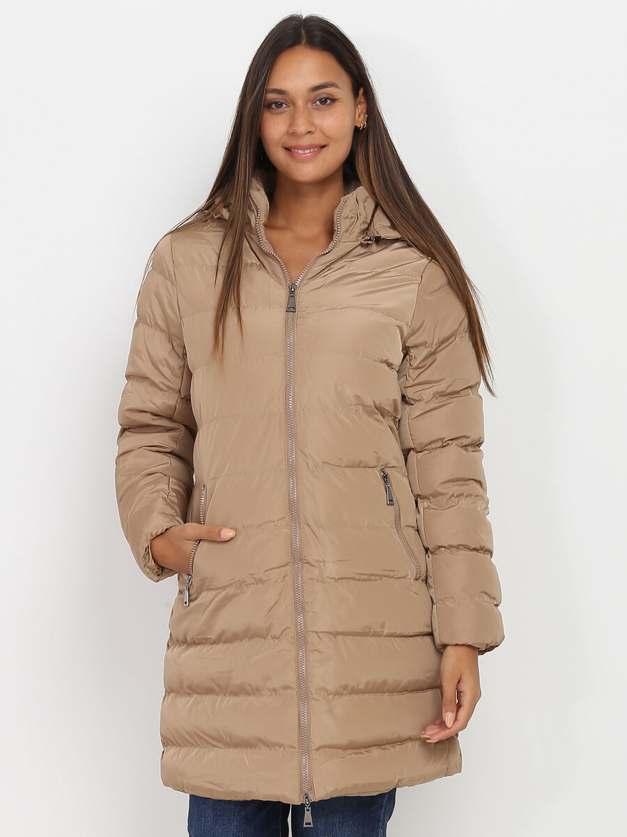 Damen Daunen Winterjacke Mit Kapuze | Reißverschluss