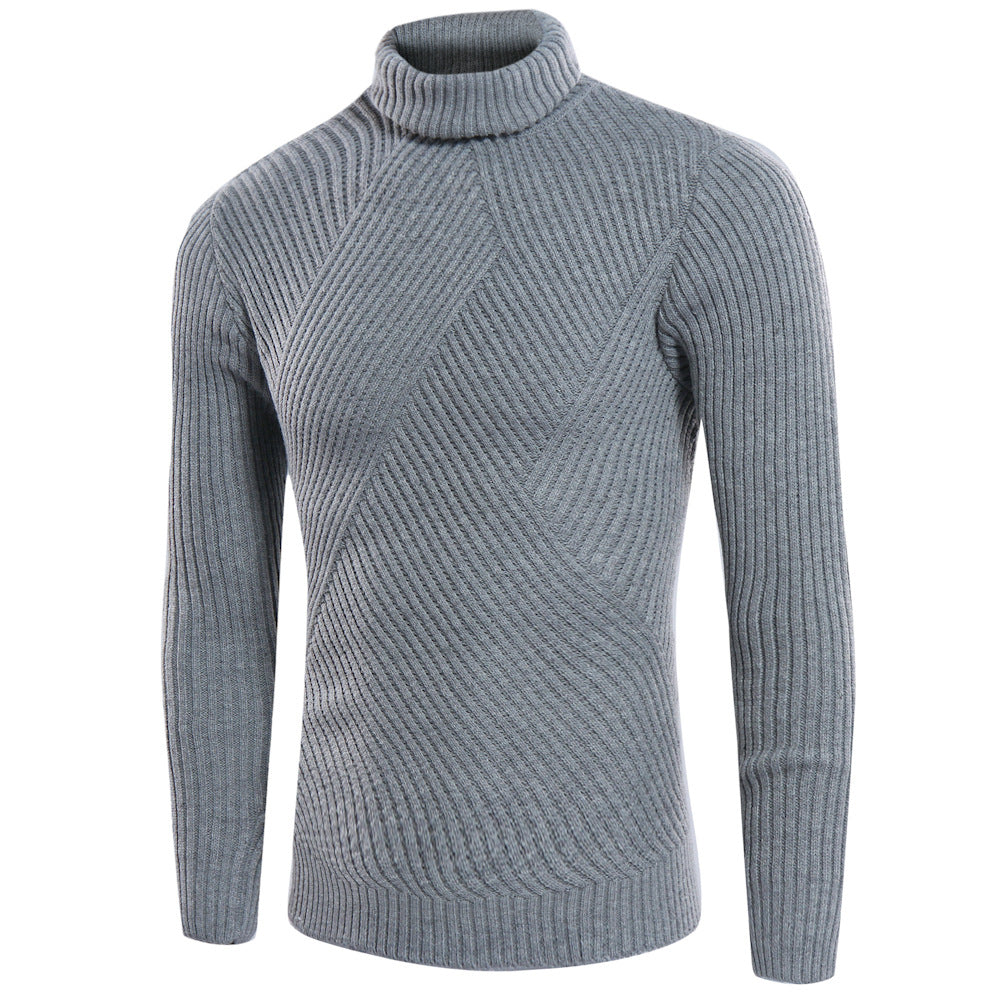 Herren stilvoller Rollkragenpullover mit strukturiertem Design Stilzeits