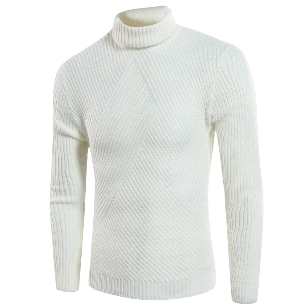 Herren stilvoller Rollkragenpullover mit strukturiertem Design Stilzeits