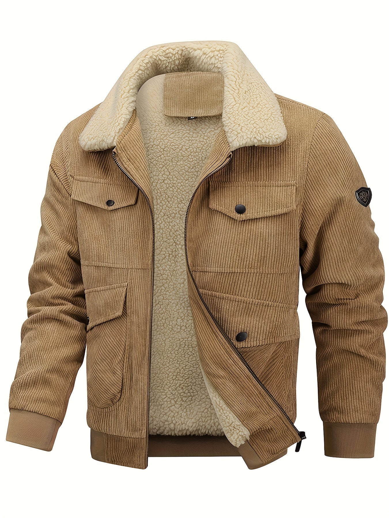 Stilzeits | Warmen Jacke mit Cord und Fleecefutter Cordura und Polyester Robuste und Bequeme