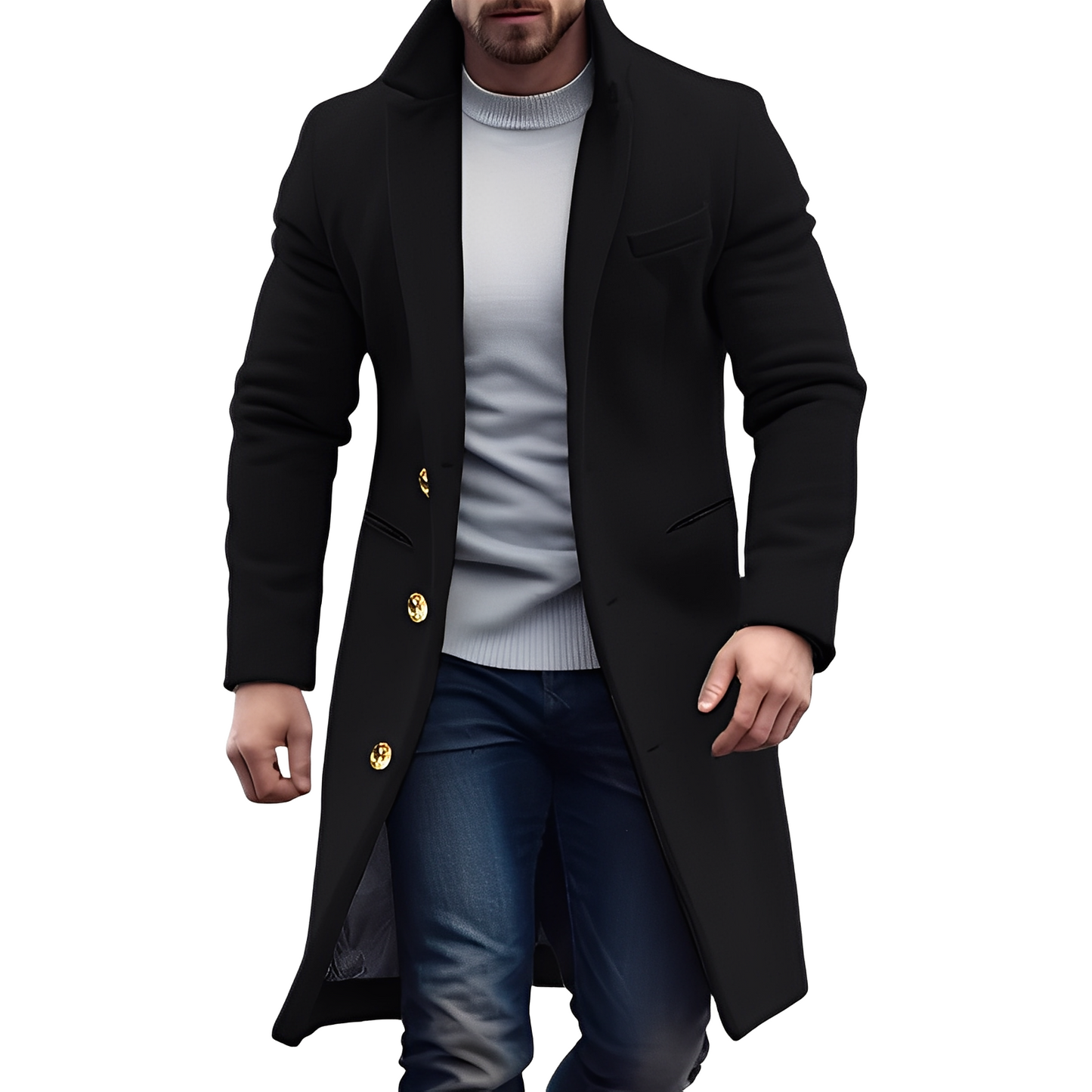 Stilzeits | Eleganter Wolltrenchcoat für Männer