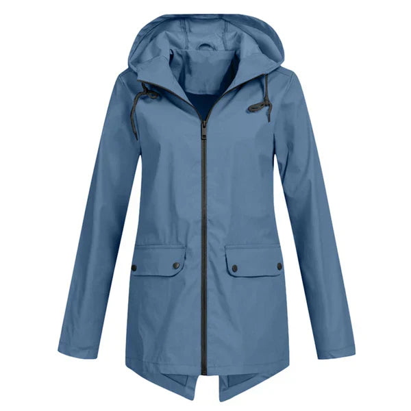 Stilzeits | Trendy Damen Regenjacke mit Kapuze