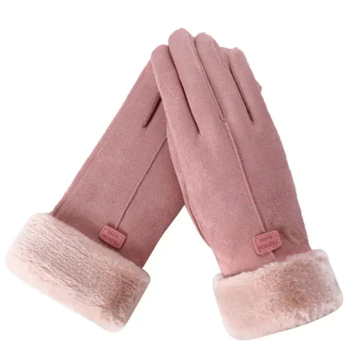 Damen Winterhandschuhe - Weiche Stulpen mit Glatter Oberfläche