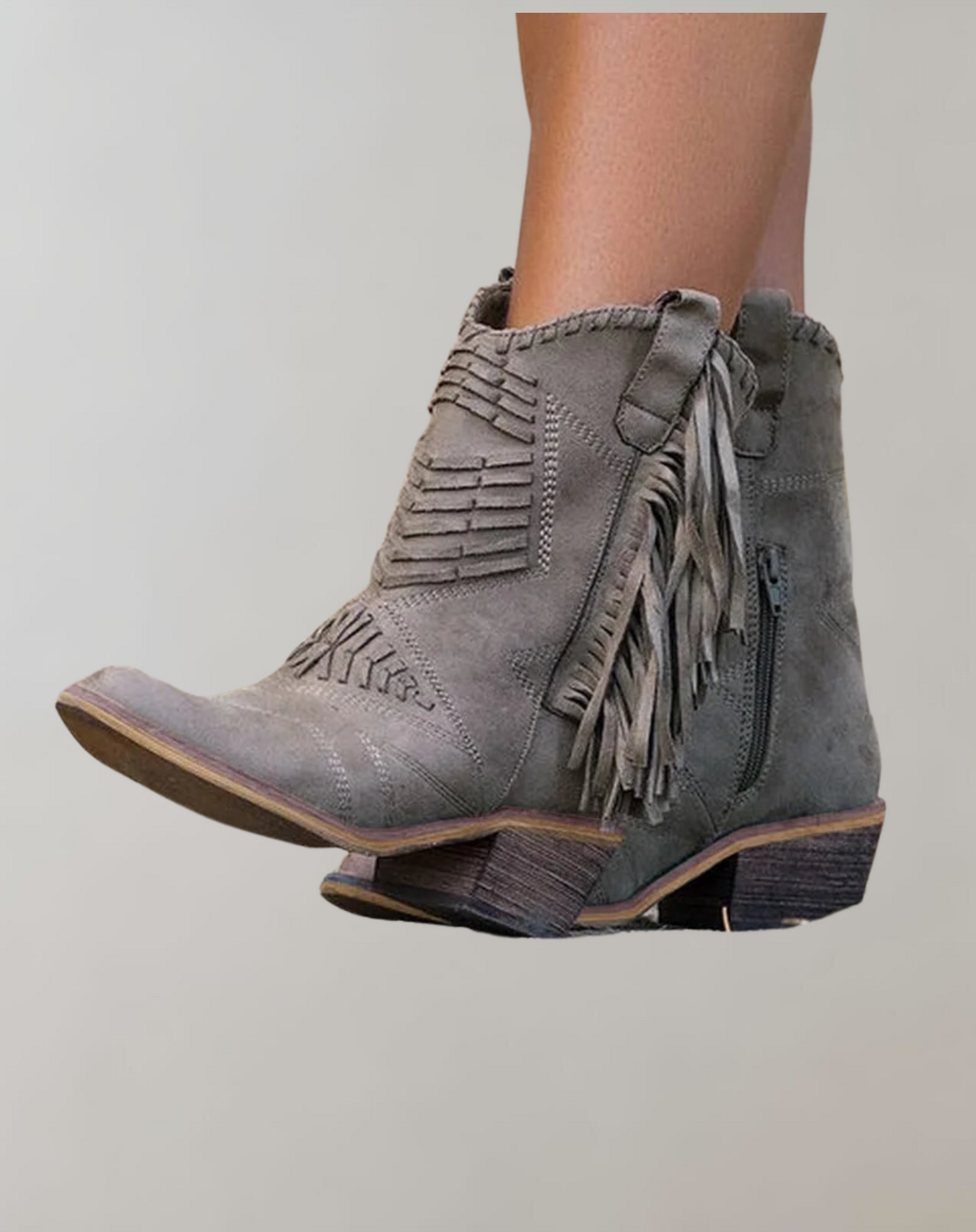 Stilzeits | Mid-Tube-Fransenstiefel