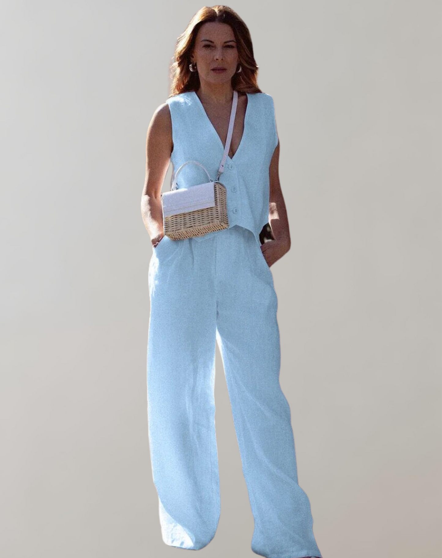 Tanktop und Hose mit hoher Taille