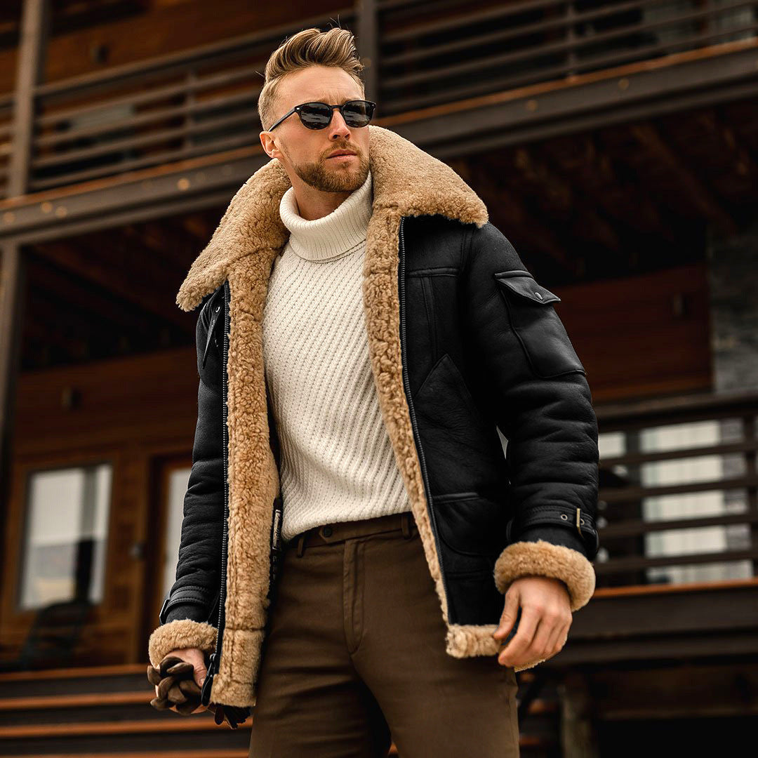 Herrenjacke von Rick – Militärstyle mit Kunstfellkragen