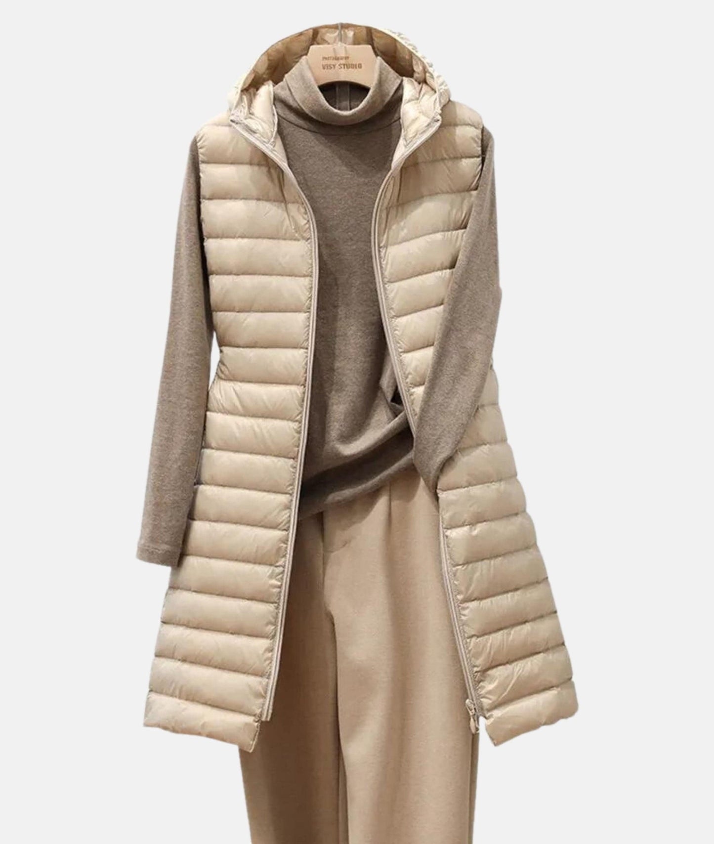 Stilzeits | Leichter gesteppt langer Mantel